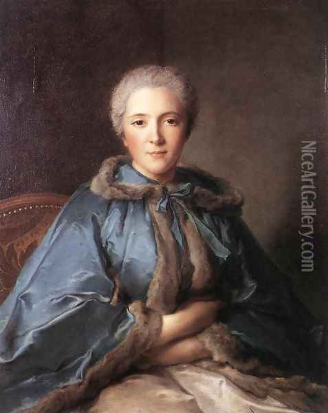 Comtesse de Tillieres 1750 Oil Painting - Jean-Marc Nattier