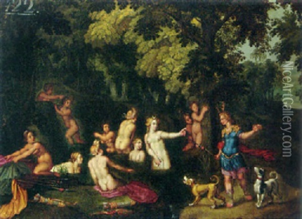 Diana And Actaeon Oil Painting - Paul Bril