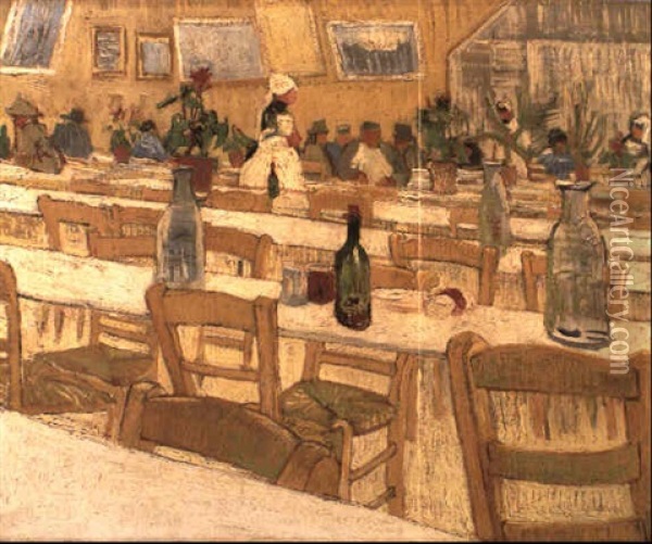 Interieur D'un Restaurant Oil Painting - Vincent Van Gogh