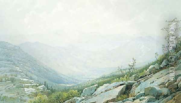 The Mount Washington Range From Mount Kearsarge Oil Painting - William Trost Richards