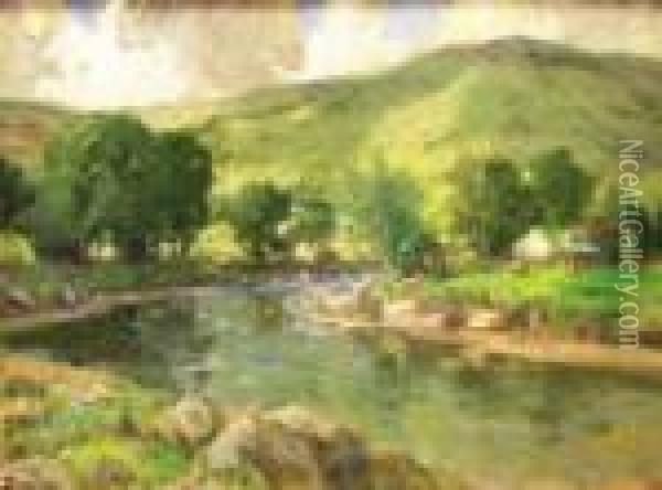 The River Dun Oil Painting - James Humbert Craig