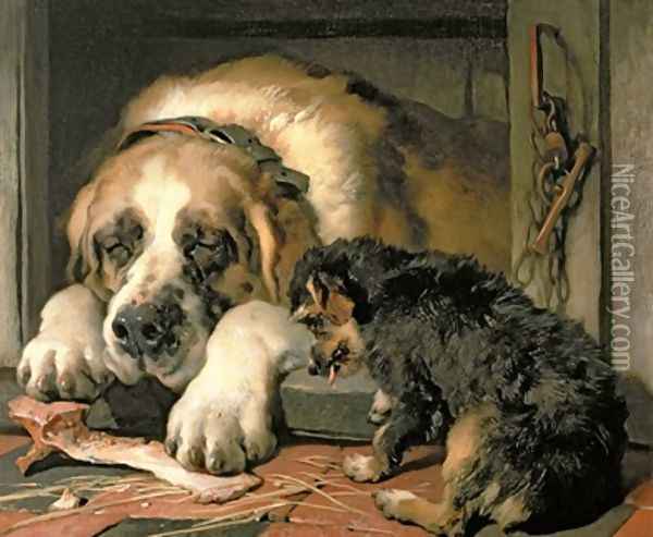 Doubtful Crumbs Oil Painting - Sir Edwin Henry Landseer