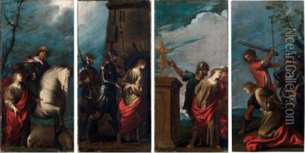 Sant'agnese: Quattro Episodi Della Sua Vita Oil Painting - Pietro della Vecchia