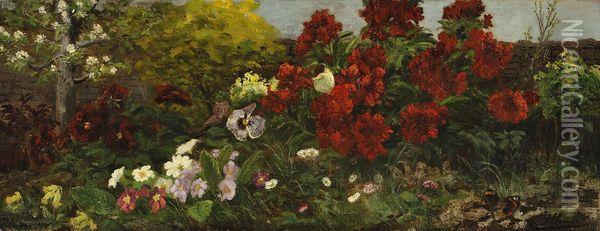 Le Jardin Oil Painting - Auguste Allonge