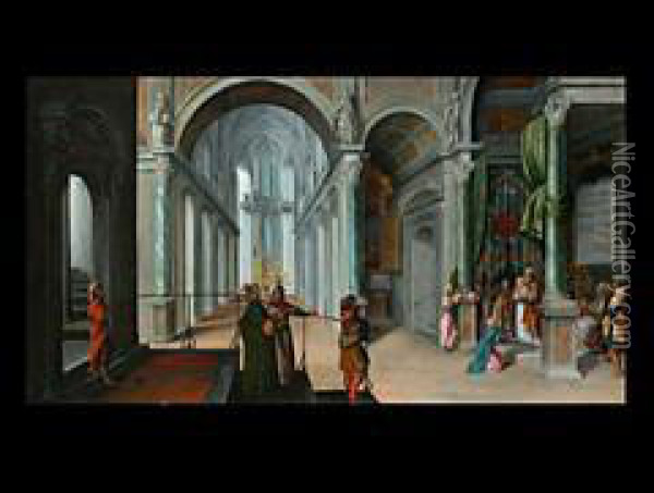 Darbringung Im Tempel Oil Painting - Paul Juvenel