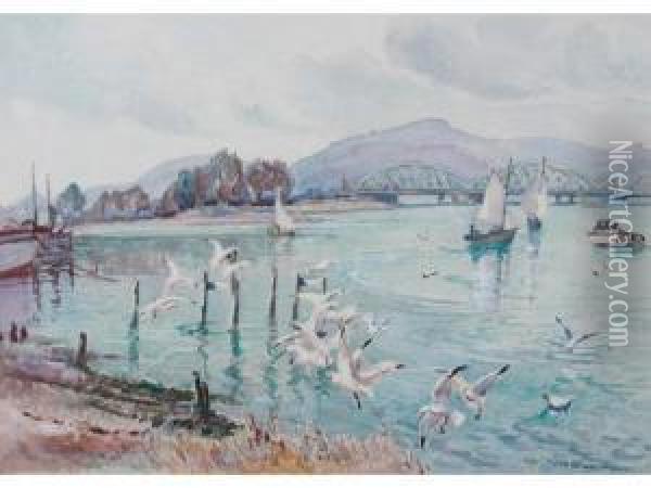 The River Adur At Shoreham Oil Painting - Isabel Wrightson
