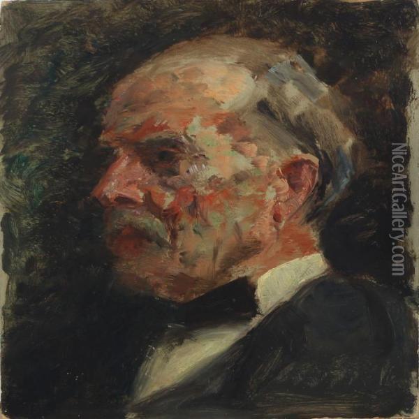 Portrait Of Theartist's Brother Oil Painting - Laurits Regner Tuxen