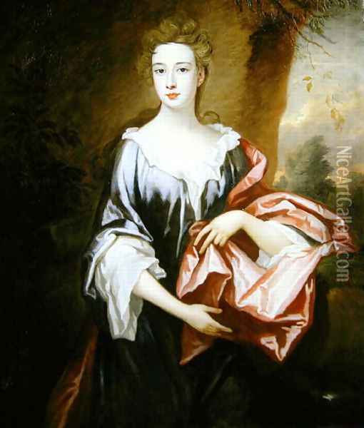 Portrait of Elizabeth Sherman Lady Vincent Oil Painting - Sir Godfrey Kneller