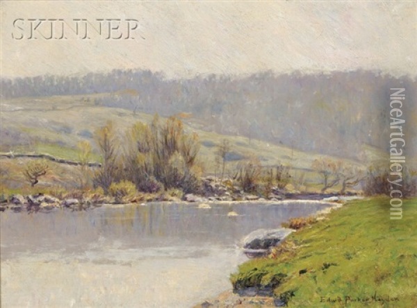 River In Spring Oil Painting - Edward Parker Hayden