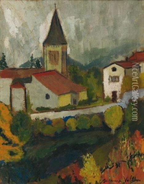 Village En Automne Oil Painting - Suzanne Valadon