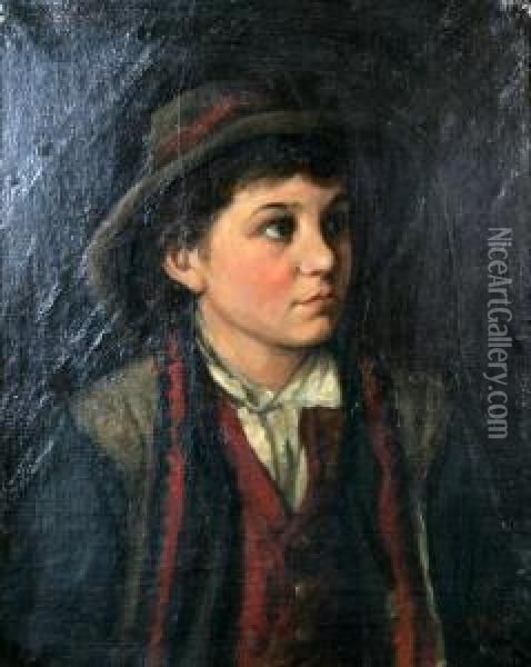 Pojke Med Hatt Oil Painting - Salvador Mayol