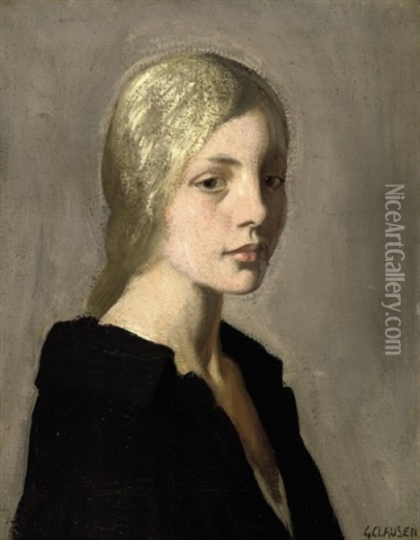 Lily Oil Painting - Sir George Clausen