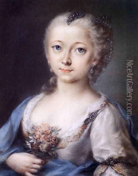 Portrait of Caterina Balbi 1740-42 Oil Painting - Marianna Carlevaris
