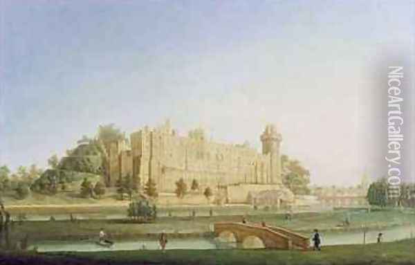 Warwick Castle Oil Painting - Francis Harding
