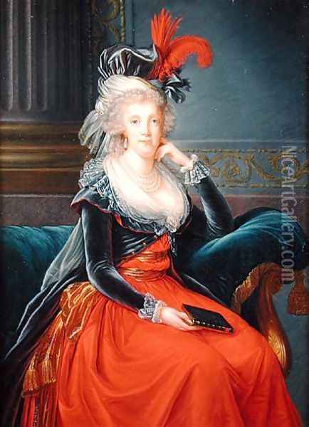 Portrait of Marie-Caroline de Hapsburg-Lorraine 1752-1814 Archduchess of Austria and Queen of Naples Oil Painting - Elisabeth Vigee-Lebrun