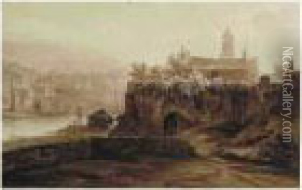 Rempart D'angers Oil Painting - Jean-Jacques Champin
