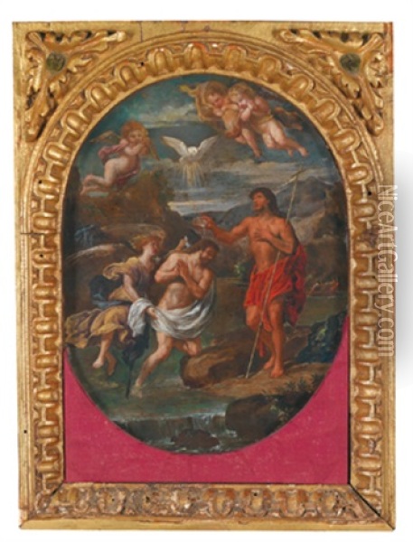 Die Taufe Christi (il Battesimo Di Cristo) Oil Painting - Paolo de Matteis