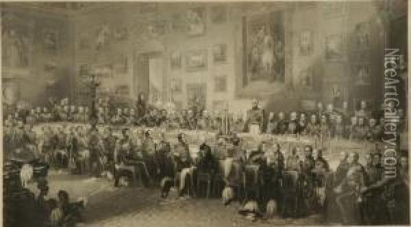 The Waterloo Banquet At Apsley House Oil Painting - John William Salter