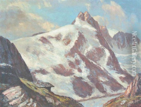 Grosglockner Oil Painting - Alois Pfund