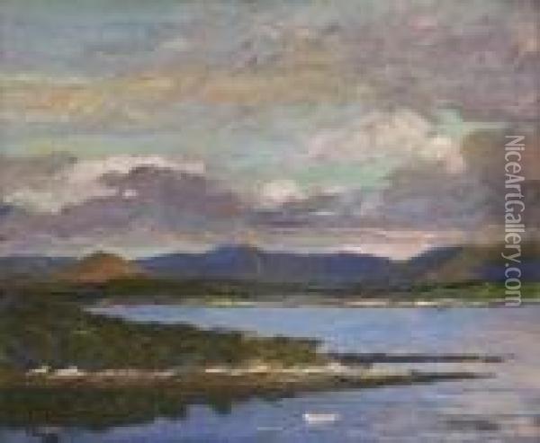 The Kenmare River, Evening, County Kerry Oil Painting - John Lavery