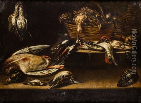 Bodegon De Aves Oil Painting - Antonio Viladomat Y Manalt