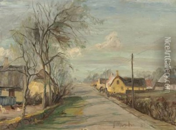 Dorfstrase Bei Soest Oil Painting - Ida Gerhardi