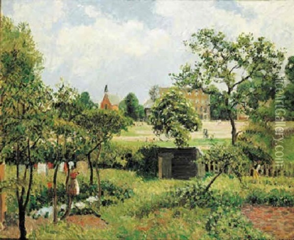 Stamford Brook Common, London Oil Painting - Camille Pissarro
