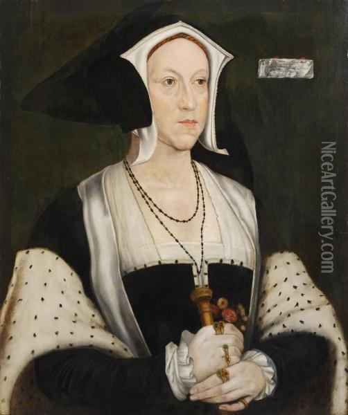 Bildnis Margaret Wotton,marchioness Of Dorset Oil Painting - Hans Holbein the Younger