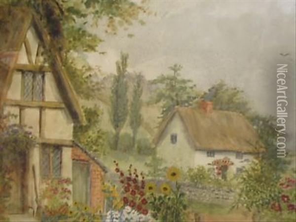 Cottage Ornee Oil Painting - Mabel Hamar