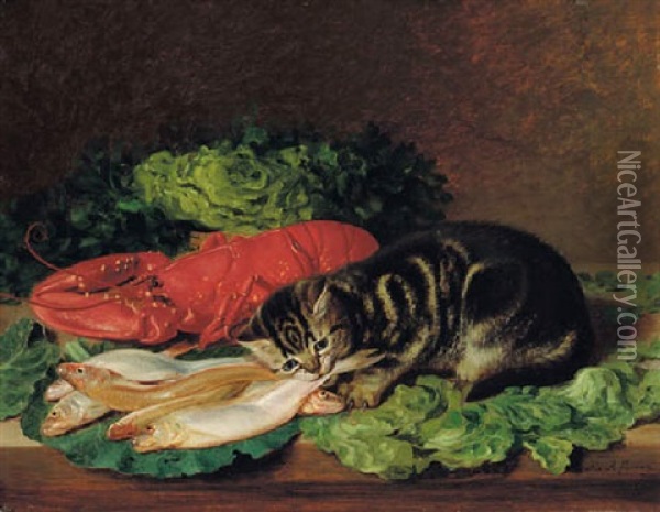 The Little Epicure Oil Painting - Horatio Henry Couldery