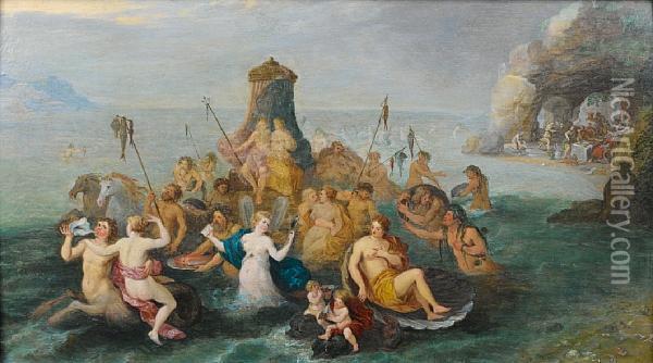The Triumph Of Neptune And Amphitrite Oil Painting - Frans II Francken