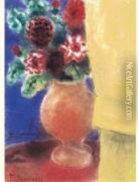 Bloemenstilleven Oil Painting - Ferdinand Schirren