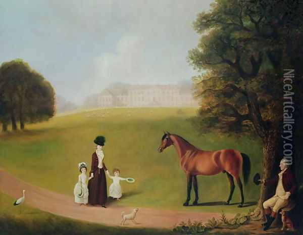 Earl and Countess of Ossory and their Children at Ampthill Park Oil Painting - Benjamin Killingbeck