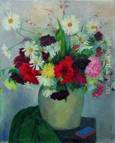 Fleurs Des Champs Oil Painting - Angel Zarraga Arguelles