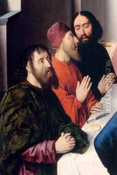 The Last Supper (detail) 3 Oil Painting - Dieric the Elder Bouts