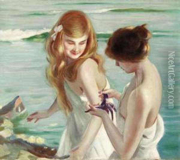 Sea Maidens
Oil On Canvas Oil Painting - Paul Chabas