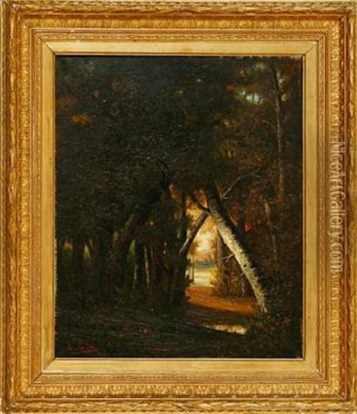 Fontainebleau Oil Painting - Auguste de Molin