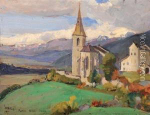 Eglise A Raron (valais) Oil Painting - Martha Stettler
