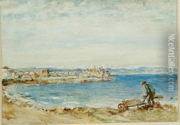 Bay, Antibes Oil Painting - William Mark Fisher