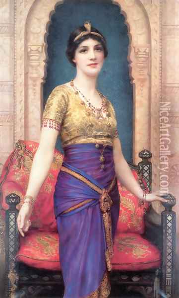 An Egyptian Beauty Oil Painting - William Clarke Wontner