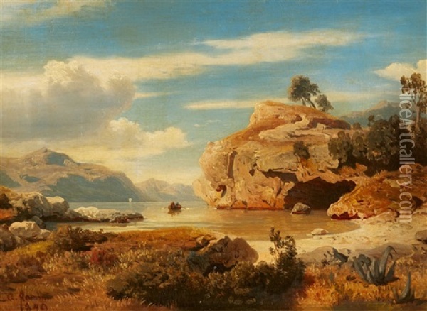 An Italian Landscape Oil Painting - Albert Flamm