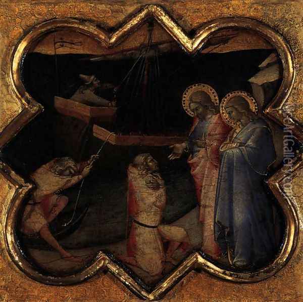 Scenes from the Life of St Thomas (1) 1362 Oil Painting - Luca Di Tomme