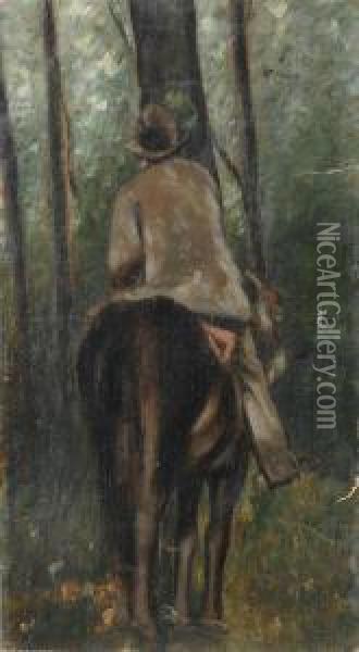Cacciatore A Cavallo Oil Painting - Eugenio Cecconi