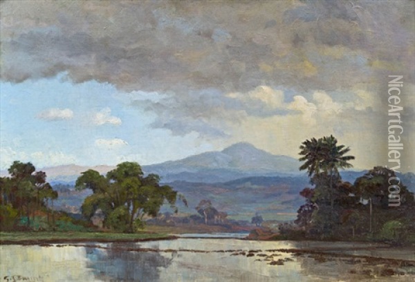 Flusslandschaft Oil Painting - Gerardus Johann Ensink