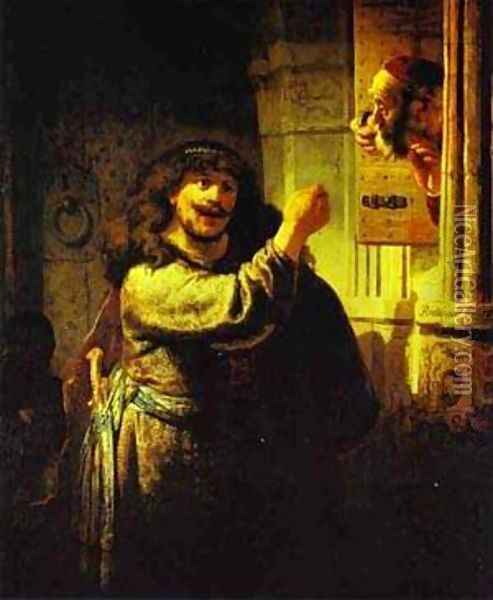 Samson Accusing His Father In Law 1635 Oil Painting - Harmenszoon van Rijn Rembrandt