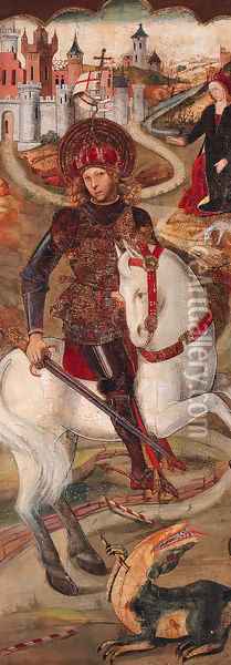 Saint George and the Dragon Oil Painting - Jaume Huguet