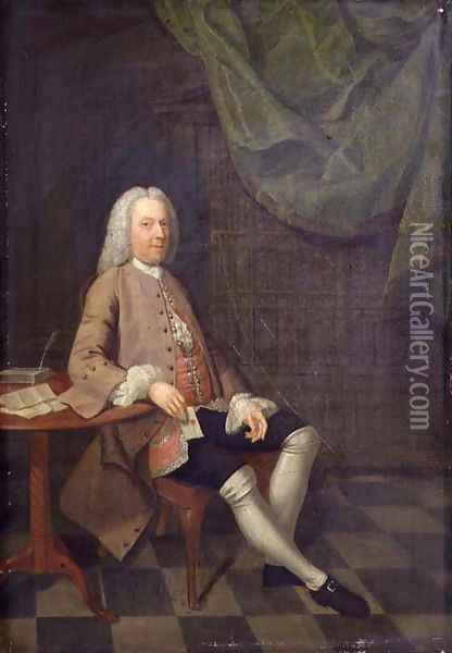 Portrait of John Orlebar 1740 Oil Painting - Arthur William Devis