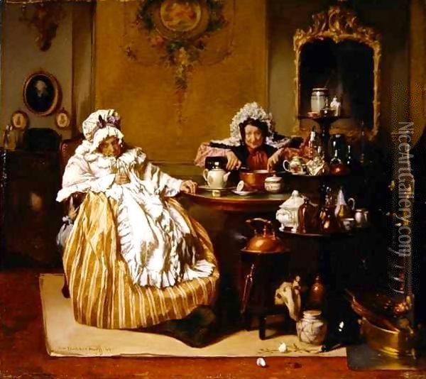 High Tea Oil Painting - Alexander Hugo Bakker Korff