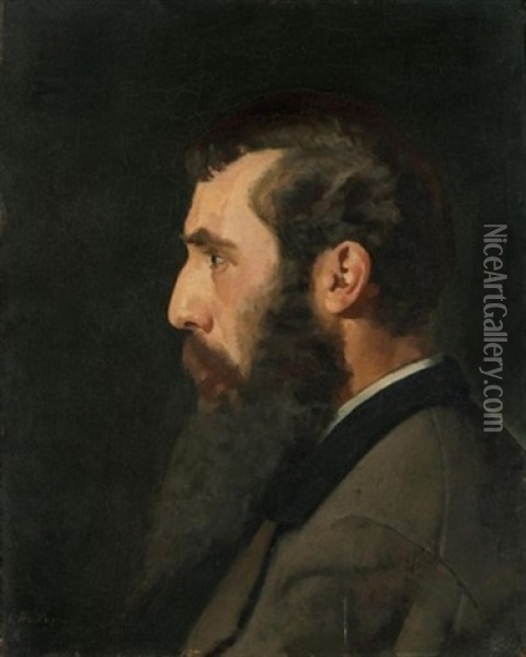 Portrait D'auguste De Beaumont Oil Painting - Ferdinand Hodler