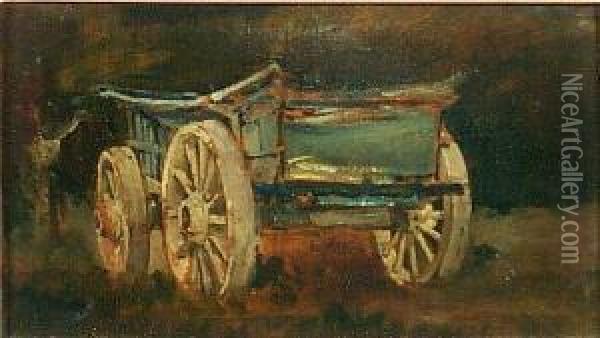 The Haycart Oil Painting - Jules Lessore